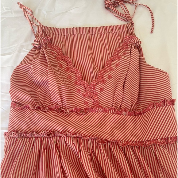 BCBG. Size 6. Red/white striped dress. - Picture 10 of 12